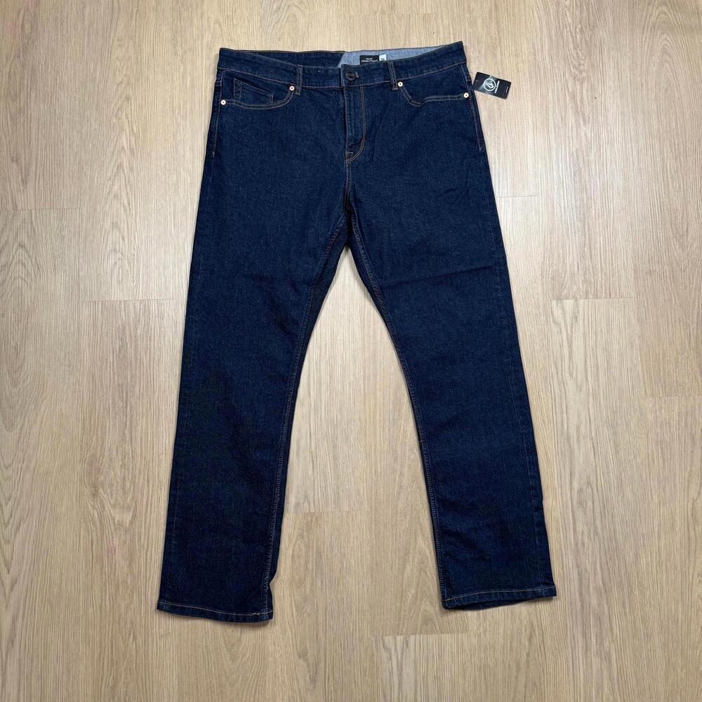 Volcom Solver Stretch Denim‎ Men's Jeans 36x32 (actual 38x32) NEW NWT Dark Wash